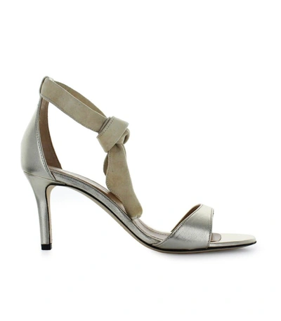 Marc Ellis Womens Silver Leather Sandals In Gold