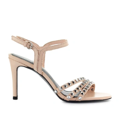 Ash Hello Heeled Studded Sandals - Powder Pink