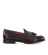 SANTONI DARK BROWN MOCCASIN WITH TASSELS