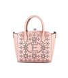 ERMANNO SCERVINO CLIO SMALL PINK PERFORATED TOTE BAG