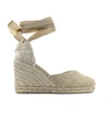 CASTAÃ±ER CARINA GOLD WEDGE ESPADRILLES