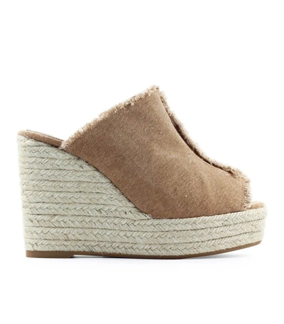 Castaã±er Fatima Beige Wedge Sabot