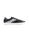 Dsquared2 Lace-up Low Top Logo Print Sneakers In Black