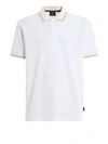 PAUL SMITH PIQUE POLO WITH MULTICOLOUR STRIPED DETAILS