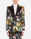 DOLCE & GABBANA SINGLE-BREASTED JACKET IN FLORAL JACQUARD