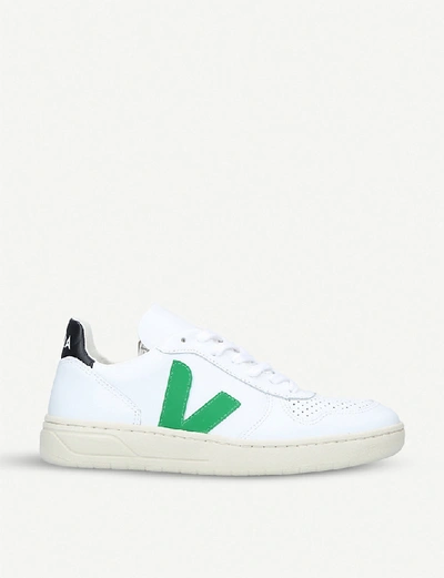 Veja V-10 Coated-cotton Trainers In White%2foth