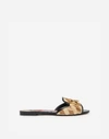 DOLCE & GABBANA GIOTTO SLIDERS WITH BAROQUE DG LOGO