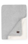 Ugg Ana Faux Shearling Throw In Seal Grey