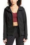 Zella Zen Ottoman Full Zip Hoodie In Black