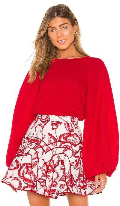 C/meo Collective Comes In Waves Top In Red