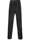 Valentino Side-stripe Wide-leg Tailored Trousers In Black