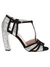 MIU MIU MIU MIU GLITTERED SANDALS