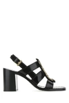 PRADA PRADA BLOCK HEEL ANKLE STRAP SANDALS