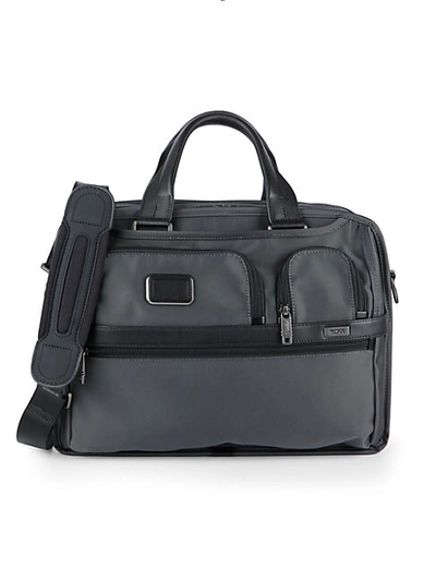 Tumi Expandable Organizer Laptop Brief Bag In Pewter