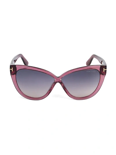 Tom Ford 59mm Cat Eye Sunglasses In Purple