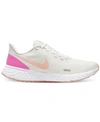 Nike Women's Revolution 5 Running Sneakers From Finish Line In Summit White/washed Coral
