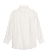 SANDRO LACE-PANEL OVERSIZED SHIRT,15389475