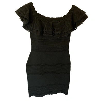 Pre-owned Alexander Mcqueen Mini Dress In Black