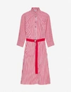CLAUDIE PIERLOT Striped cotton midi shirt dress,35758840