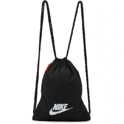 Nike Black Heritage 2.0 Gymsack Backpack In 010 Black