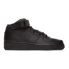 Nike Air Force 1 Mid '07 "triple Black" Sneakers In Black/black