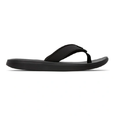 Nike Black Kepa Kai Flip Flops In Black/white