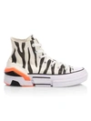 Converse Sun Blocked Cpx70 Zebra-stripe Canvas High-top Sneakers In Black