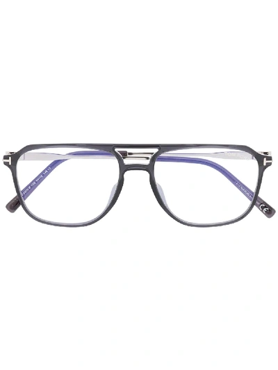 Tom Ford Pilot Frame Glasses In Grey