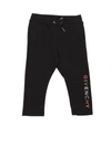 GIVENCHY BLACK SWEAT PANTS WITH LOGO EMBROIDERY
