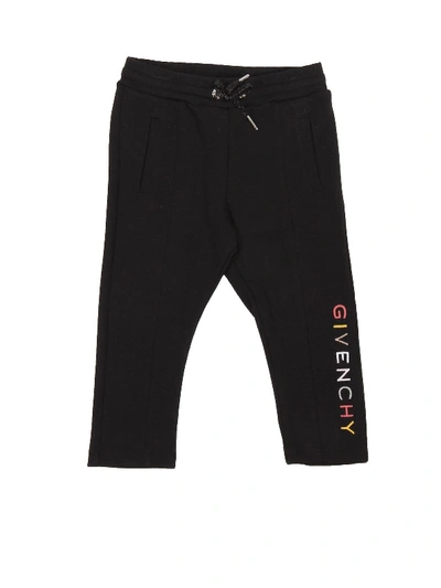 Givenchy Black Sweat Pants With Logo Embroidery