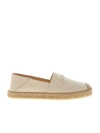 TOD'S EMBROIDERED TOE ESPADRILLES IN WHITE,XXW66B0CY50NV73Q71