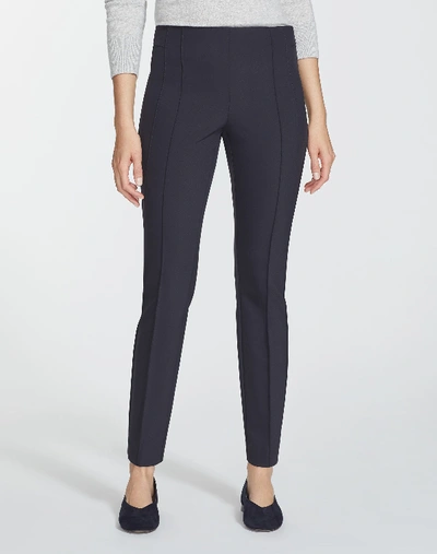 Lafayette 148 Acclaimed Stretch Slim Pintuck City Pant In Blue