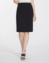 Lafayette 148 Petite Finesse Crepe Modern Slim Skirt In Black