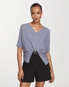 Lafayette 148 Plus-size Matte Crepe V-neck Dolman Sweater In Bluestone