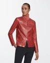 LAFAYETTE 148 GLAZED WEIGHTLESS LEATHER JUNO JACKET