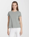 Lafayette 148 Plus-size Cotton Jersey Modern Tee In Green