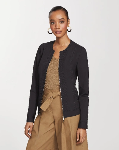 Lafayette 148 Plus-size Fundamental Bi-stretch Kyle Jacket In Black