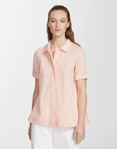 Lafayette 148 Plus-size Italian Stretch Cotton Farrell Shirt In Pink
