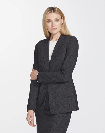 Lafayette 148 Plus-size Italian Stretch Wool Harvey Blazer In Grey