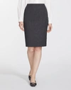 Lafayette 148 Italian Stretch Wool Modern Slim Skirt In Grey