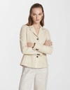 Lafayette 148 Plonge Lambskin Warrick Jacket Blazer In Brown