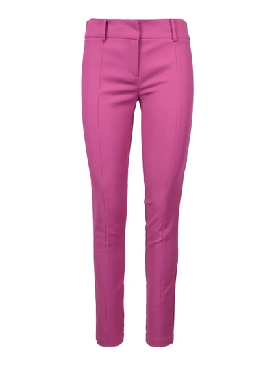 Patrizia Pepe Cotton Blend Trousers In Pink