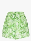 GANNI FLORAL PRINT SHORTS,F463314620618