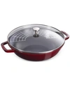 Staub Enameled Cast Iron 4.5-qt. Perfect Pan With Lid In Grenadine
