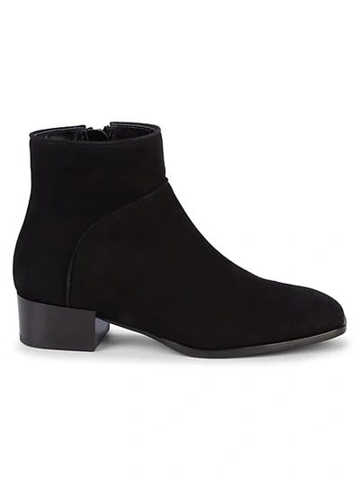 Aquatalia Leilani Weatherproof Suede Booties In Black