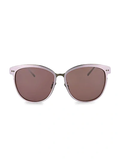 Linda Farrow 59mm Round Sunglasses In Violet