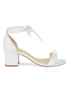 Alexandre Birman Clarita Leather Heeled Sandals In White
