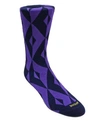 Duchamp London Men's Geometric Design Dress Sock In Purple