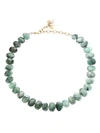 CHAN LUU Emerald Beaded Collar Necklace