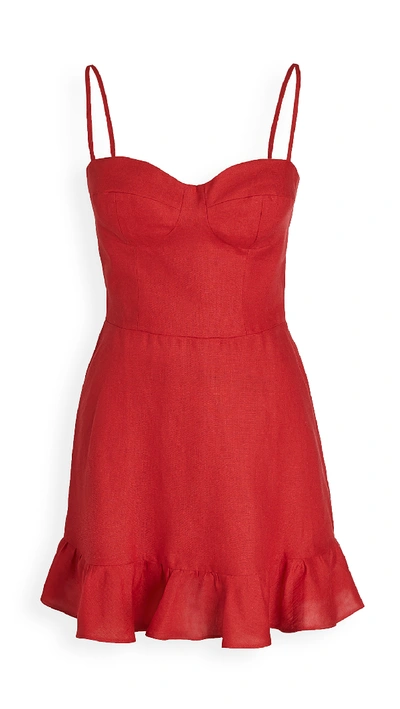 Reformation Mariana Dress In Cherry